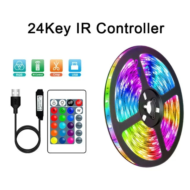 RGB LED-stripe for rom og TV Luvikno