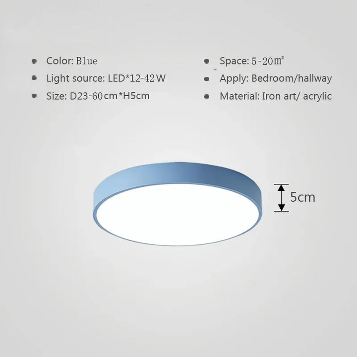 Multifarge LED Taklampe – Modern Fargerik Belysning for Stue og Soverom | Luvikno