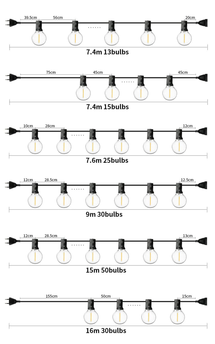 LED Ball String Lights Luvikno