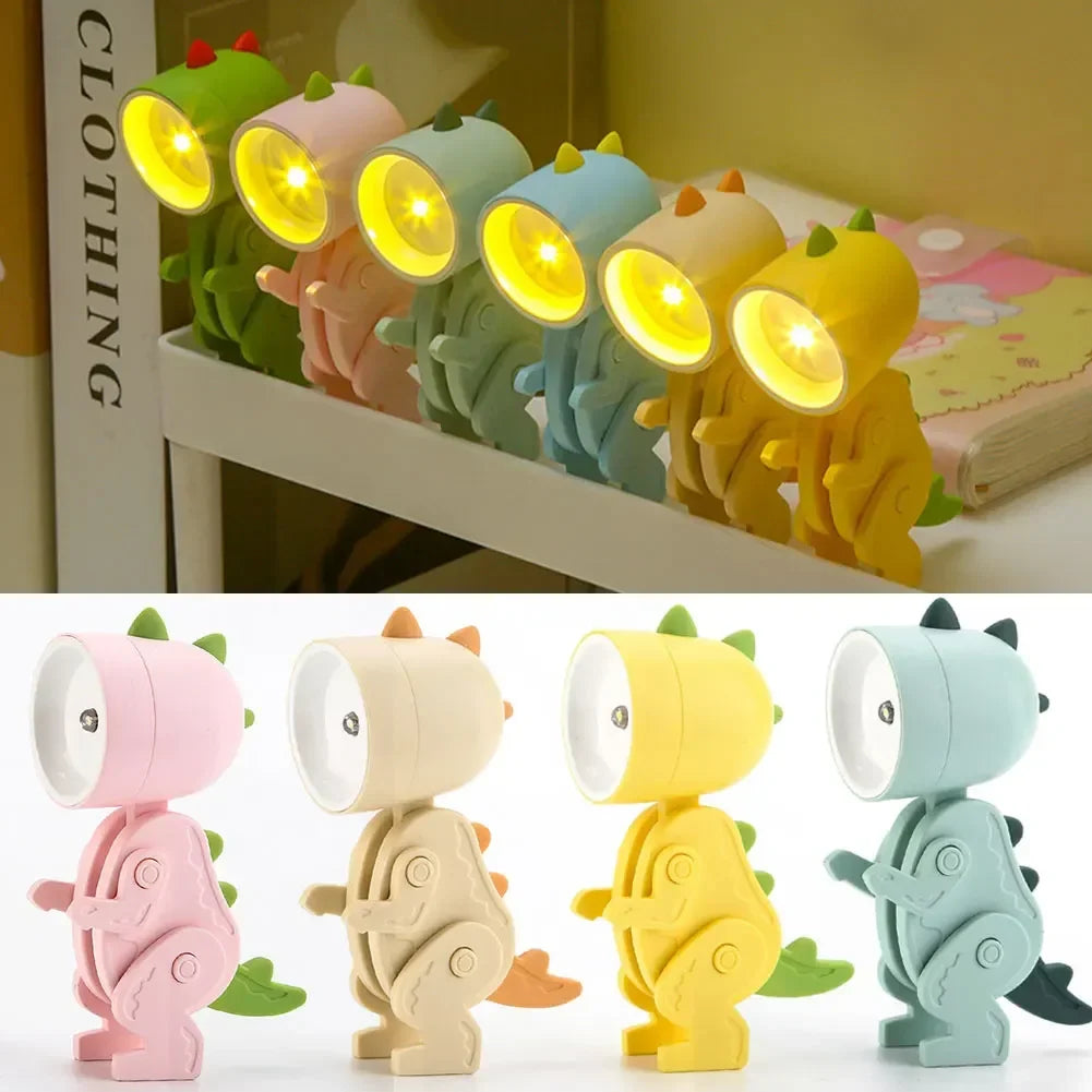 Søte Dinosaur LED Bordlamper – Justerbare Dyrefigurer Nattlamper for Barn | Luvikno
