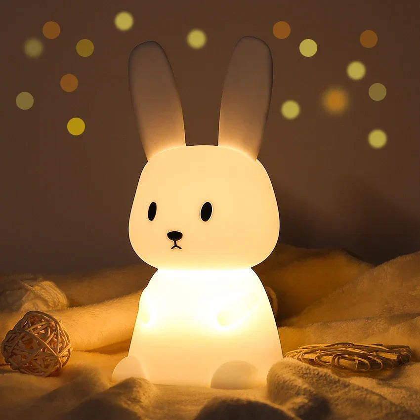 LED Nattlys for Barn – Dimmbar Nattlampe med -Design, USB Oppladbar, Berøringskontroll | Luvikno