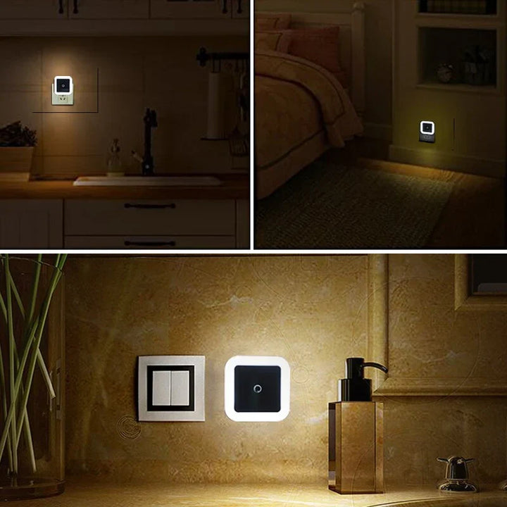 Sett med 2 barne nattlamper med bevegelsessensor - GlowGuard | Luvikno