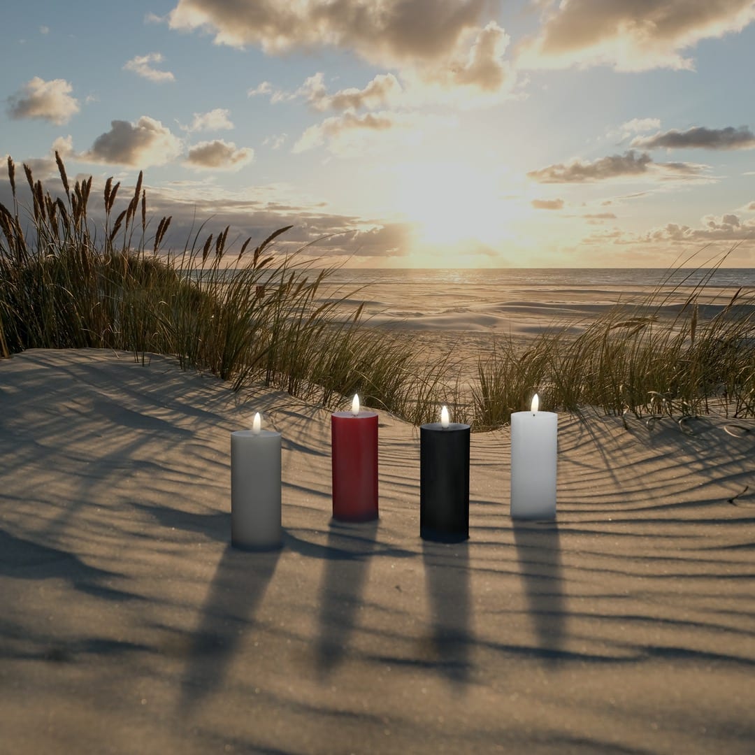 LED Lys (1 stk) med realistisk 3D-flamme 5 x 20 cm | Luvikno