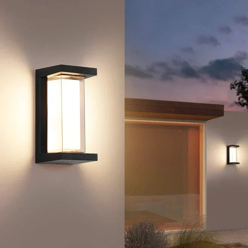 Moderne utendørs vegglampe for hage og terrasse | Luvikno
