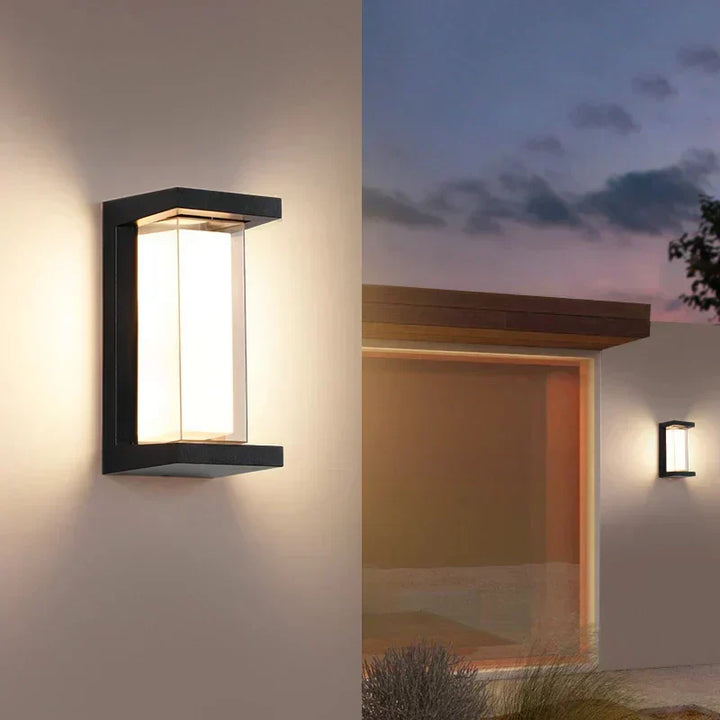 Moderne utendørs vegglampe for hage og terrasse | Luvikno