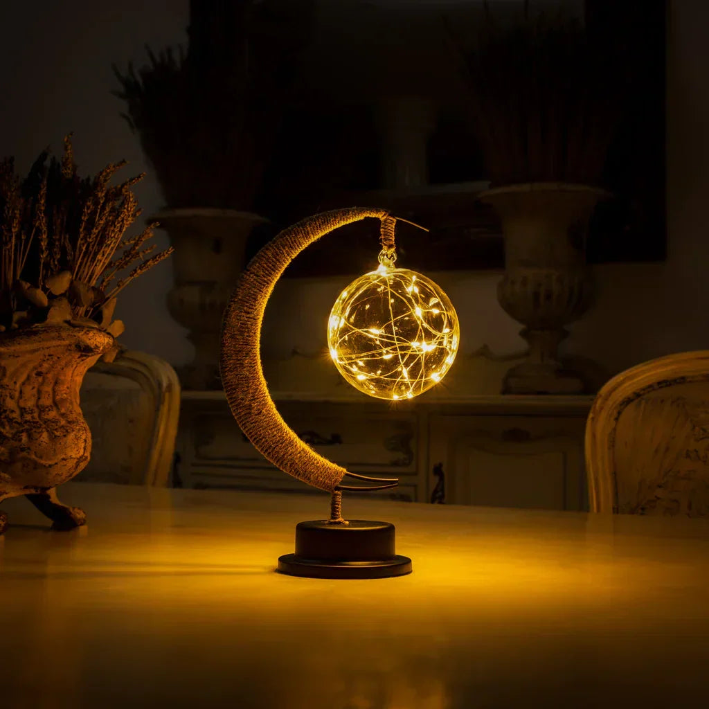 Bordlampe LED Måneskinn for Soverom Luvikno