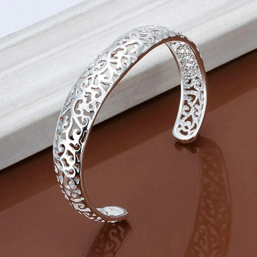 Elegant Sølv Filigran Armbånd | Unikt og Fortryllende Design Luvikno