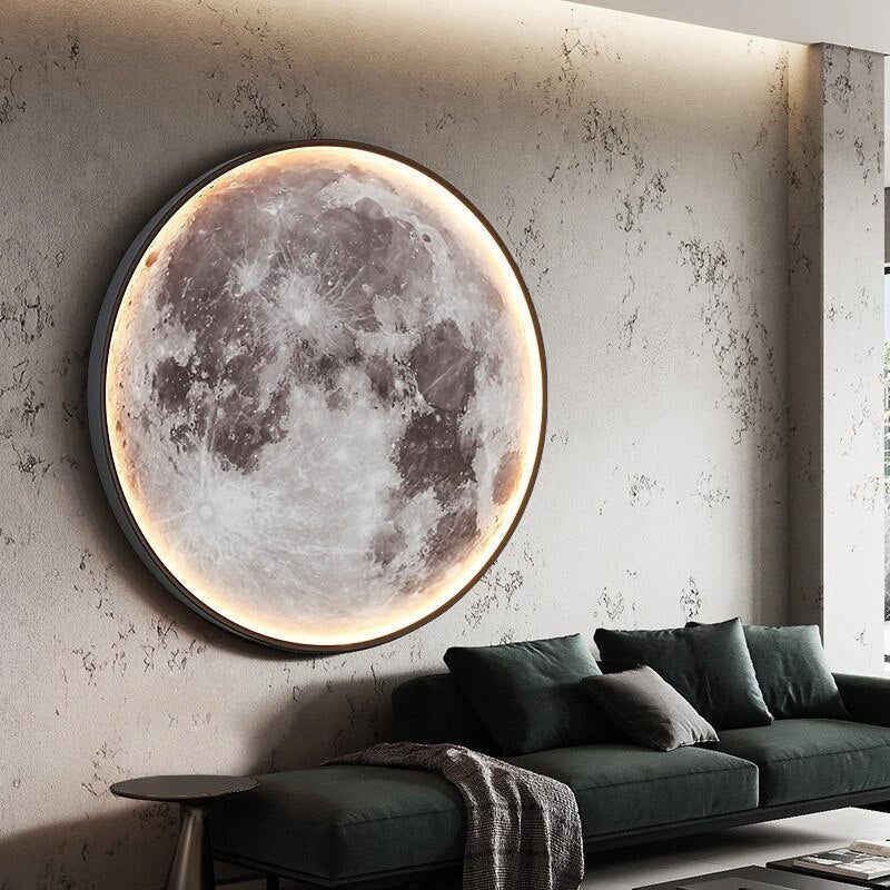 Moon Lamp | Atmosfærisk Veggbelysning | Behagelig Nattlys | Luvikno