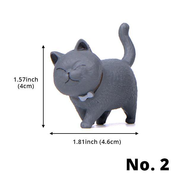 Mini Spaserende Katt Figurer | Luvikno
