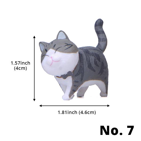 Mini Spaserende Katt Figurer | Luvikno