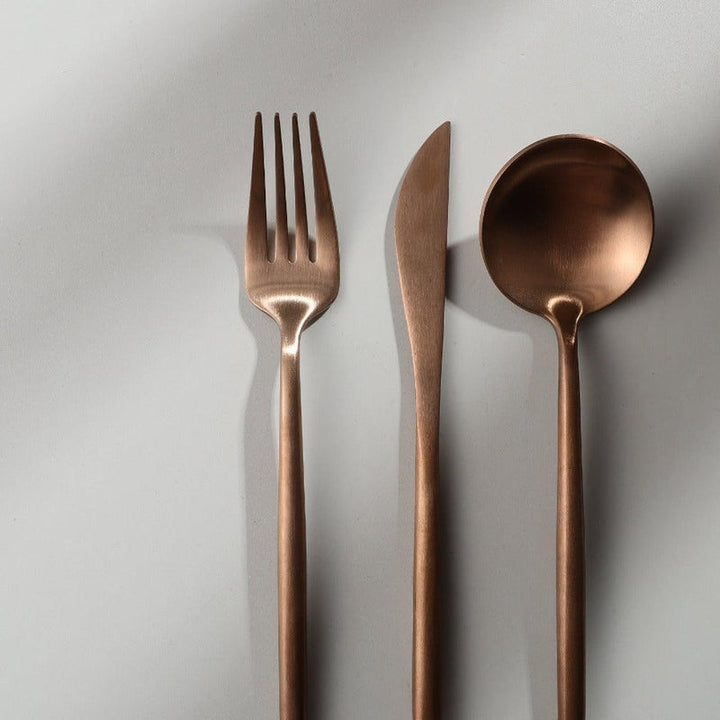 Luvikno | Minimalistisk Rustfritt Stål Bestikk Elegant Enkelhet