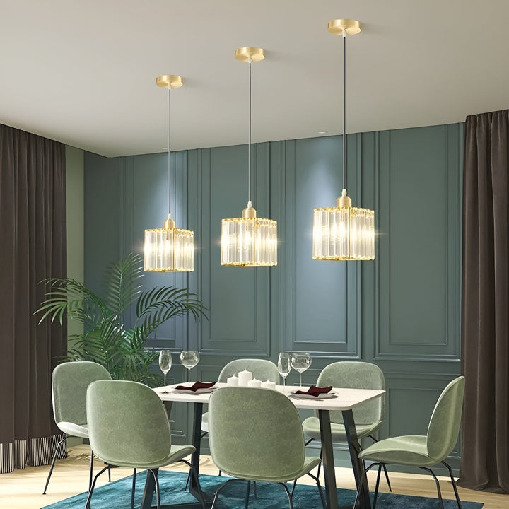 BrilliantGlow Light - Elegant K9 Krystall Pendellampe | Luvikno