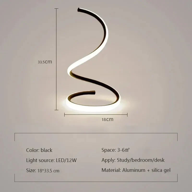 Luvikno | Minimalistisk LED Bordlampe med Justerbart Skjerm - Stilfull Belysning for Hjemmet