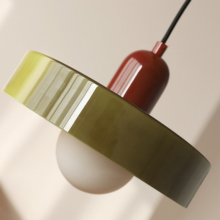 Bauhaus Fargerik Glass Pendelampe - Moderne Designlampe for Stue og Spisestue | Luvikno