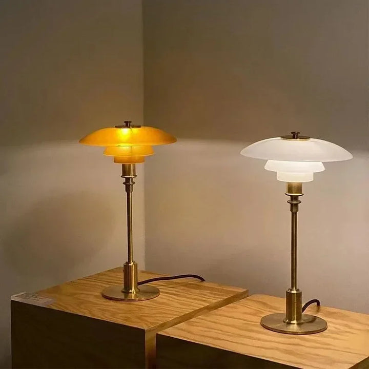 Nordic Glass Table Lamp – Minimalist LED Lys for Hjem | Luvikno
