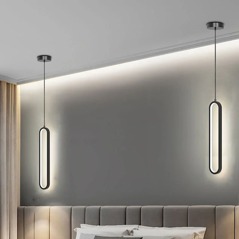 Modern minimalist LED pendellampe - stilrent designlampe for soverom og stue | Luvikno