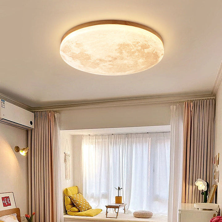 Moon Round | Minimalistisk rund LED-taklampe | Luvikno