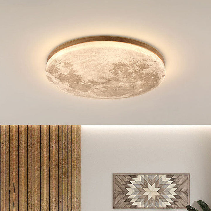 Moon Round | Minimalistisk rund LED-taklampe | Luvikno