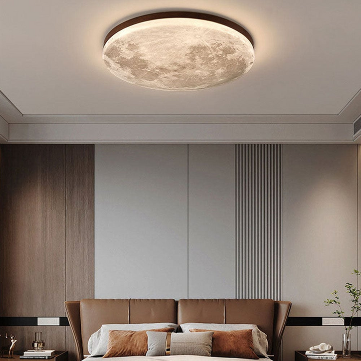 Moon Round | Minimalistisk rund LED-taklampe | Luvikno