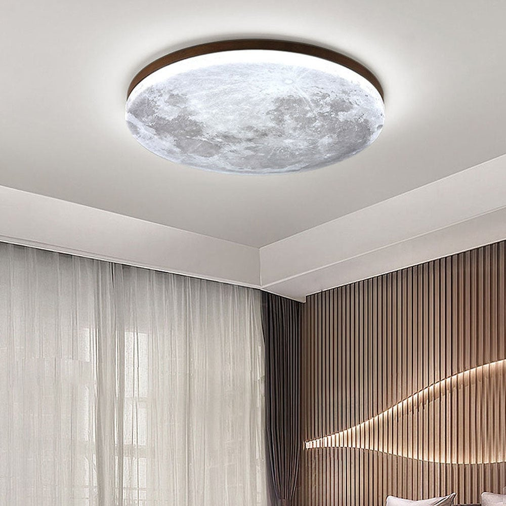 Moon Round | Minimalistisk rund LED-taklampe | Luvikno