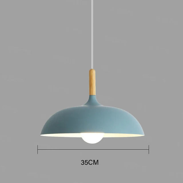Moderne taklampe eiketre | Skandinavisk pendellampe for stuen | Luvikno