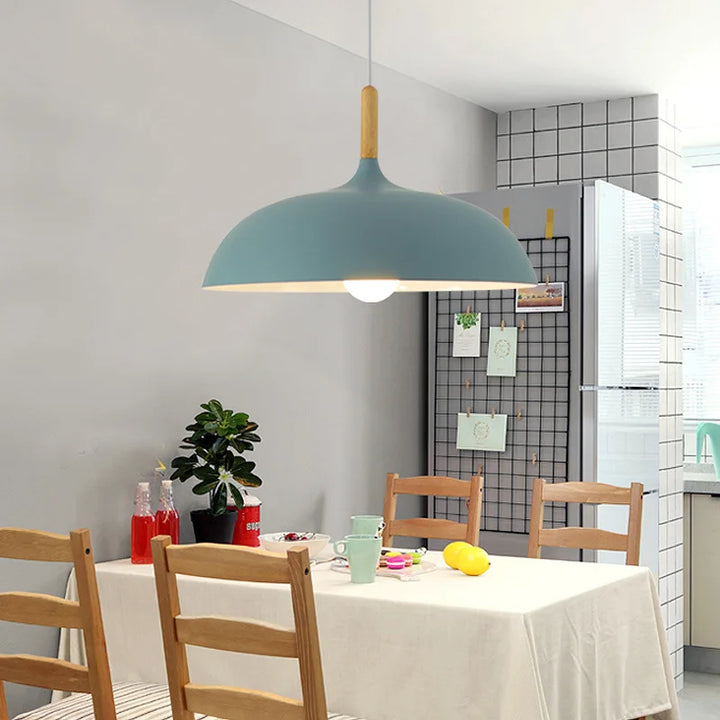 Moderne taklampe eiketre | Skandinavisk pendellampe for stuen | Luvikno