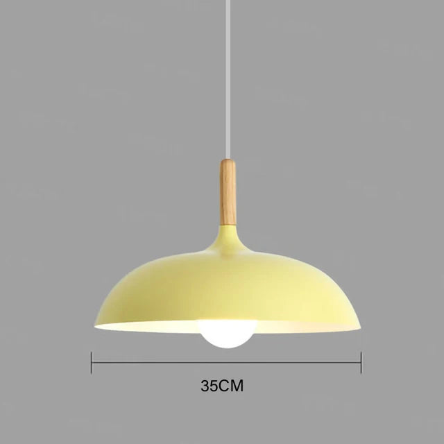 Moderne taklampe eiketre | Skandinavisk pendellampe for stuen | Luvikno