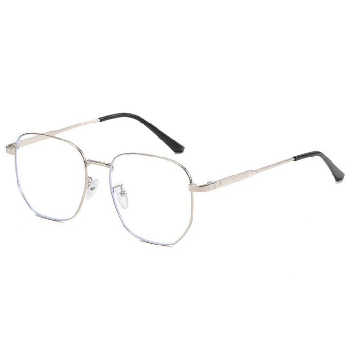 Dame moteriktig firkantet brille med lett metallramme Luvikno