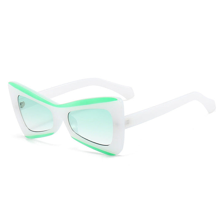 Damer Modische Cat-Eye-solbriller med bred ramme Luvikno