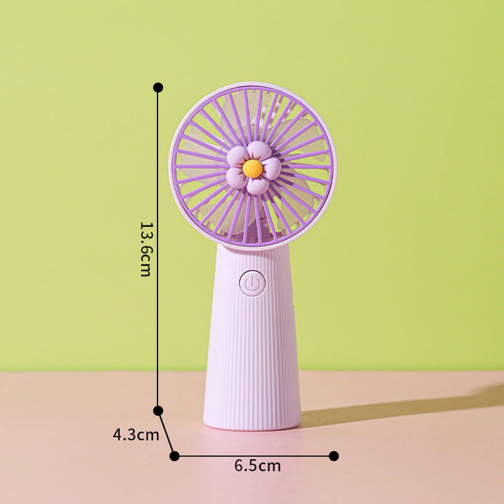 Damer Bærbar Mini-Håndvifte med kreativt blomsterdesign Luvikno