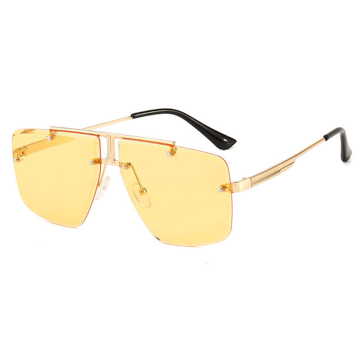 Dame moteriktig oversized solbrille Luvikno