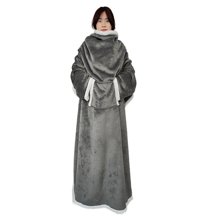 Dame Koseslørd Oversized Poncho Teppet Luvikno