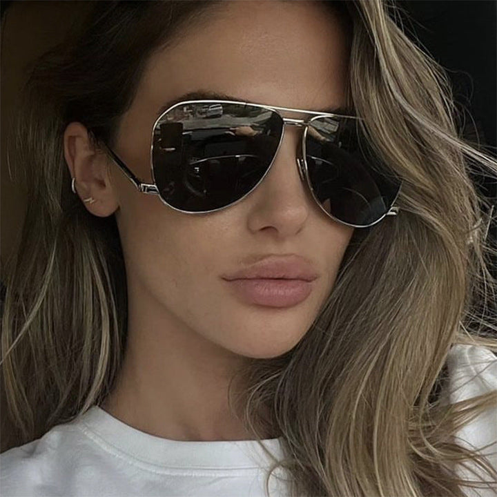 Dame elegante Aviator solbriller Luvikno