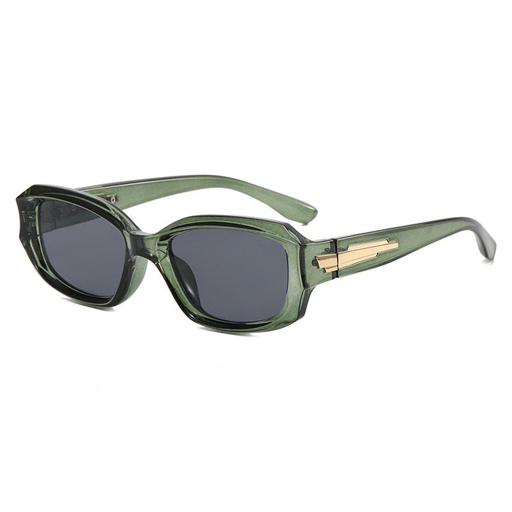 Dame moteriktig oversized solbrille med unik ramme Luvikno