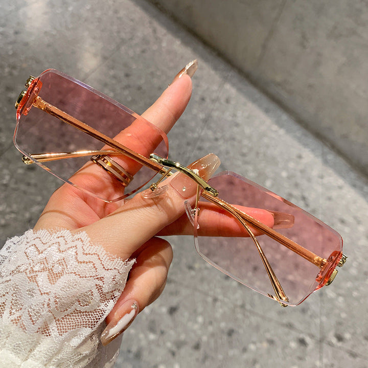 Dame oversized solbrille med høykvalitets metallramme og polariserte linser Luvikno