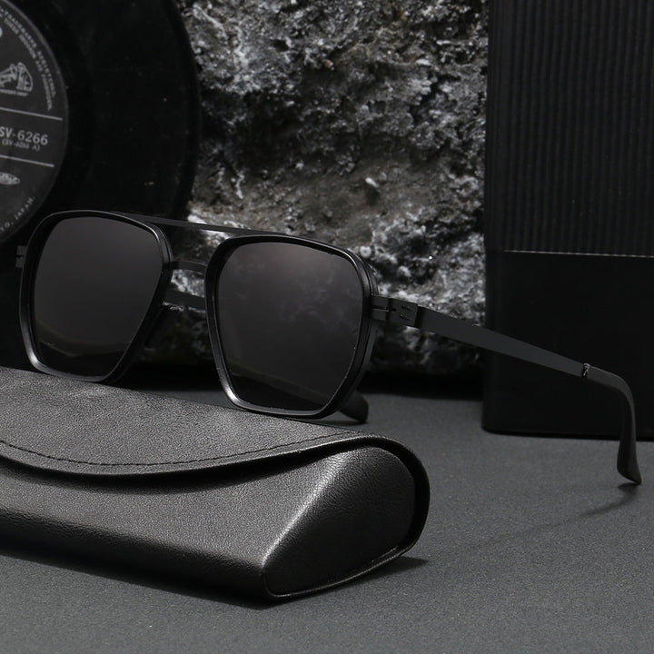 Damer moderne oversized firkantet solbrille Luvikno