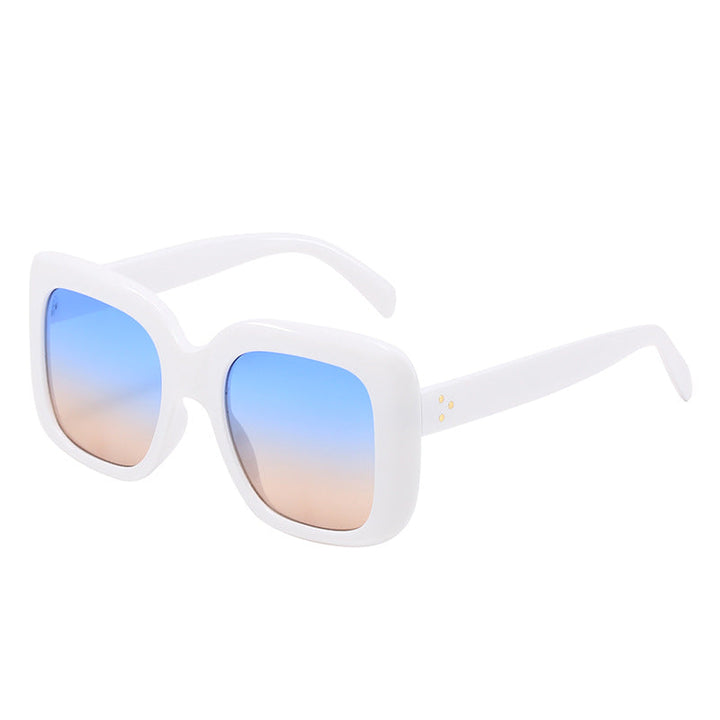 Dame oversized kvadratisk solbrille med høy kvalitet plast ramme Luvikno