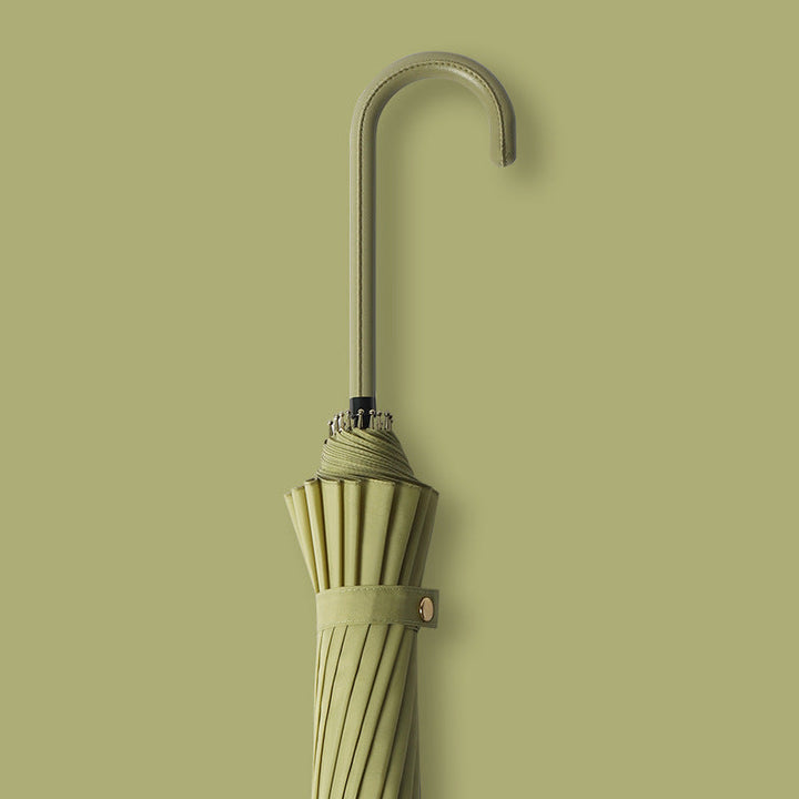 Dame elegant håndparasoll med klassisk grep Luvikno