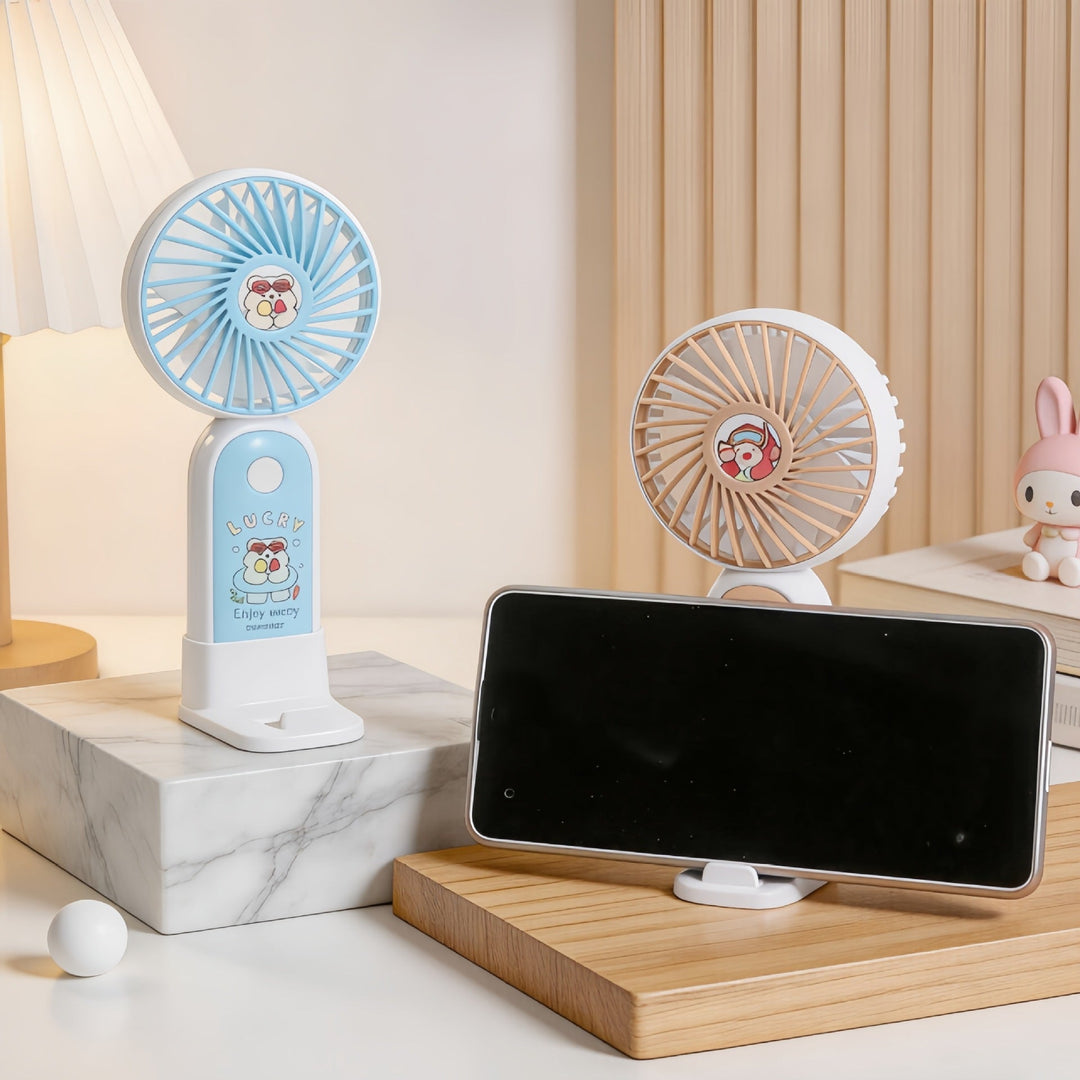 Bærbar mini vifte med søtt design Luvikno