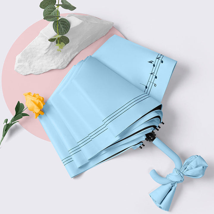 Dame elegant sammenleggbar paraply med hjerteformet design Luvikno