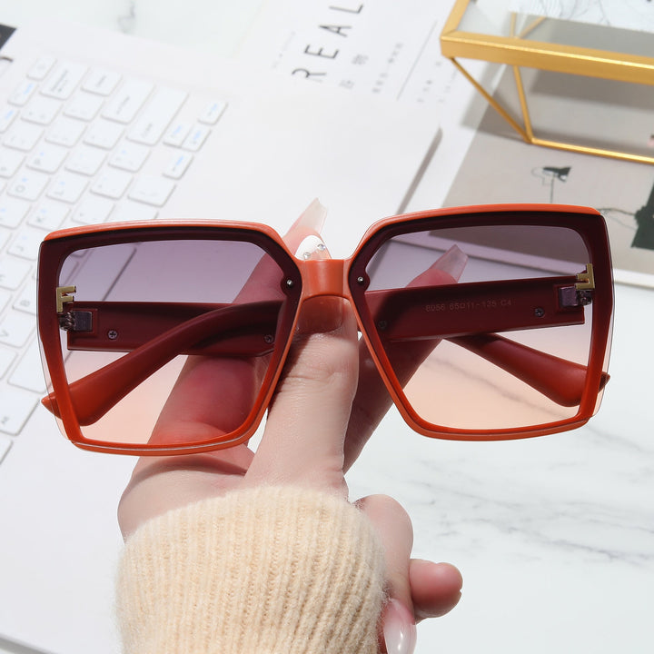 Dame oversized solbriller med markant ramme Luvikno
