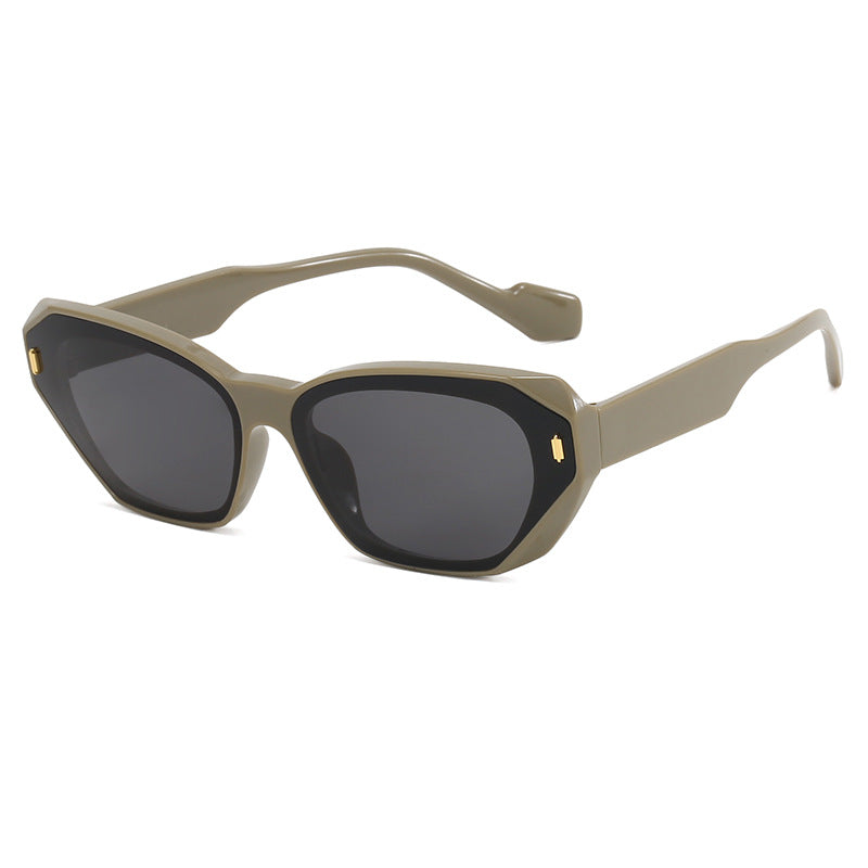 Dame futuristisk diamant-solbrille Luvikno