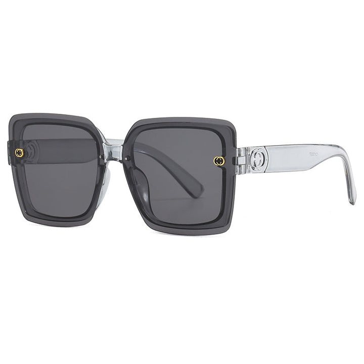 Dame oversized kvadratisk solbrille med elegant ramme Luvikno
