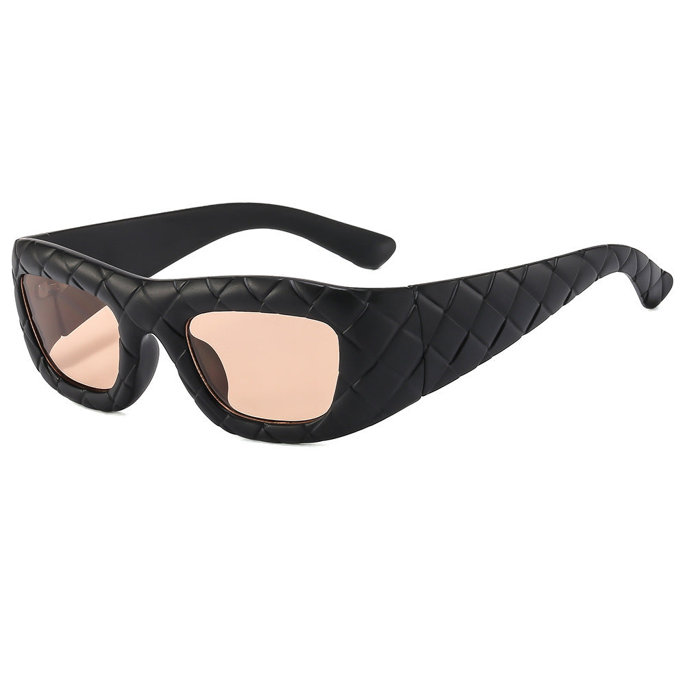 Dame ekstravagant solbrille med strukturert ramme Luvikno