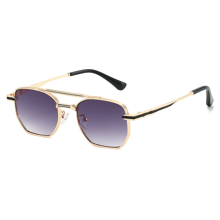 Dame moderne geometrisk solbrille Luvikno