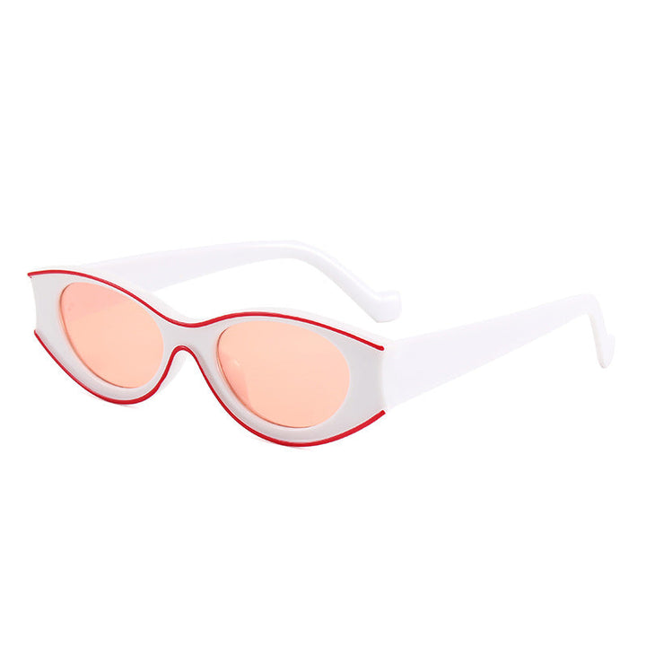 Damer Cat-Eye solbriller med kontrasterende rammedesign Luvikno