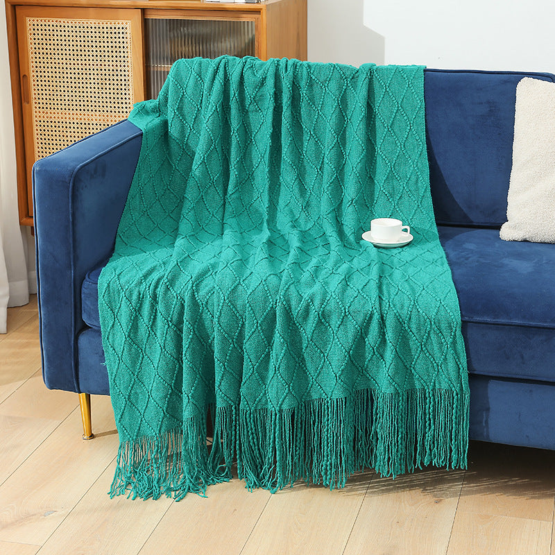 Damer cozy strikket teppe Luvikno