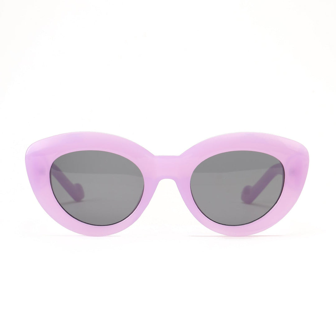 Dame Cat-Eye Solbriller med moderne plastikkinnet Luvikno