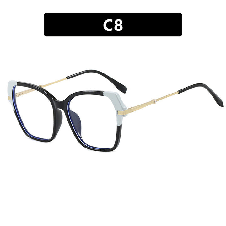 Dame kvadratisk solbrille med elegant metallramme og beskyttende UV-filter Luvikno
