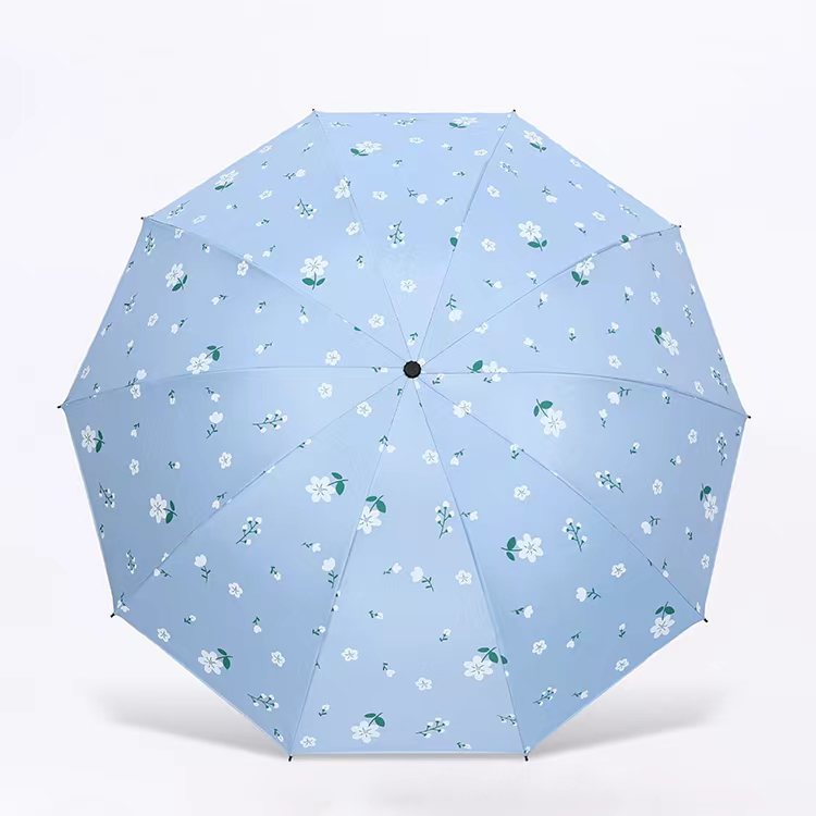 Dame paraply med blomsterdesign Luvikno
